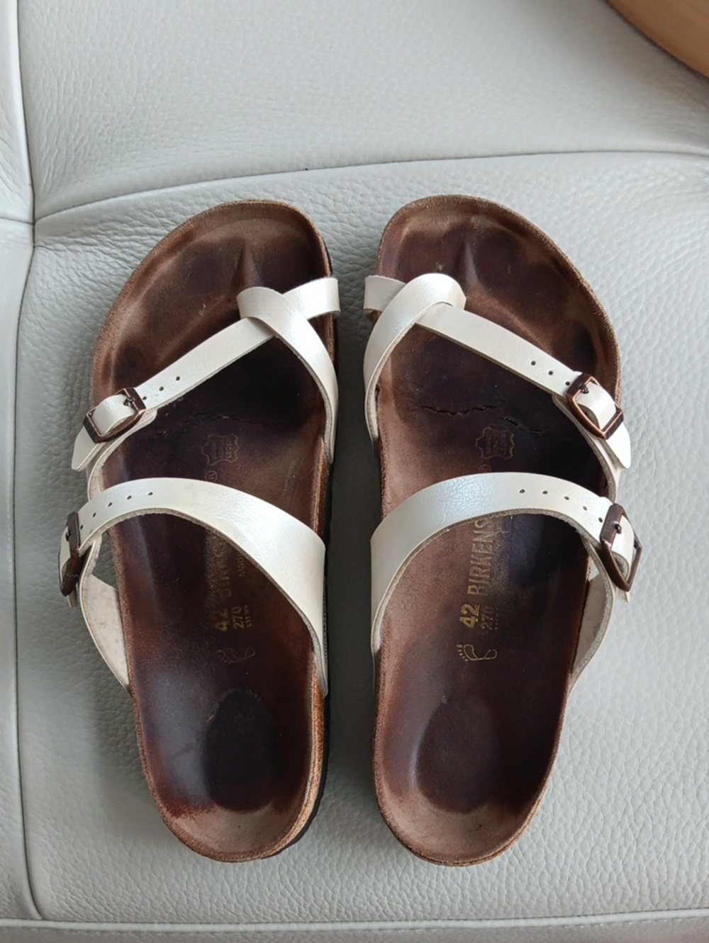 Mayari Sandal by Birkenstock, Beige, Size 42
